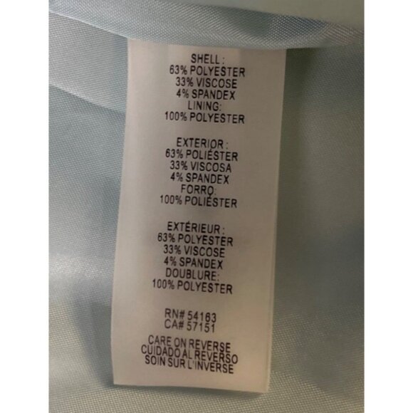 Karl Lagerfeld Women's Baby Blue Button up Jacket Coat Size 10 SKU 6039 - Picture 7 of 7